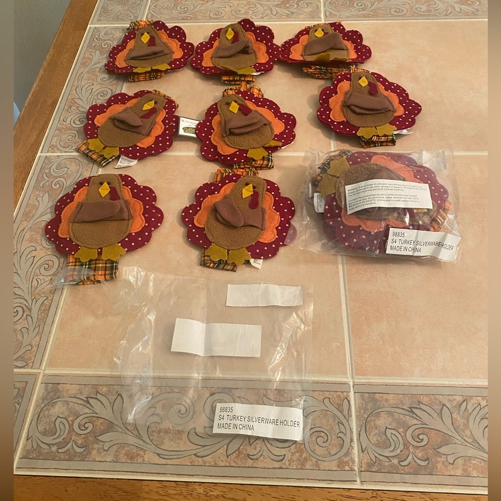Turkey Silverware Holders 12 Available